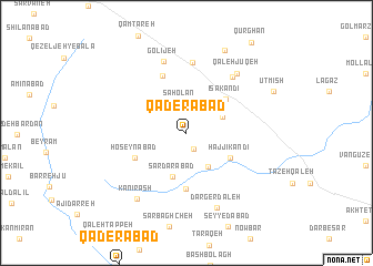 map of Qāderābād
