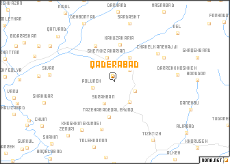 map of Qāderābād