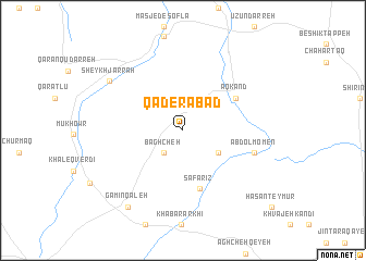 map of Qāderābād