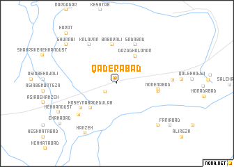 map of Qāderābād