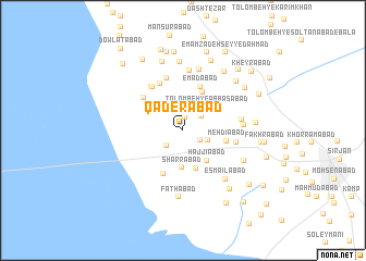 map of Qāderābād