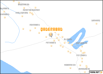 map of Qāderābād