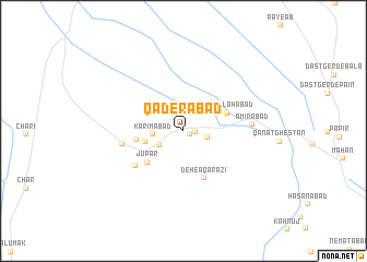 map of Qāderābād