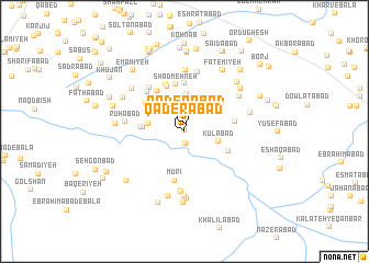 map of Qāderābād