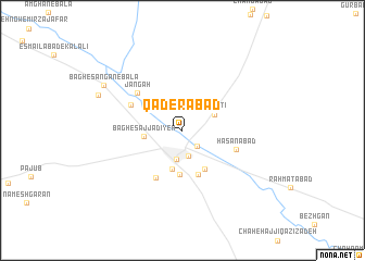 map of Qāderābād