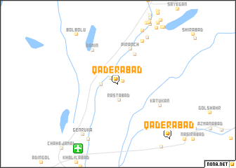 map of Qāderābād
