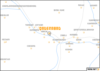 map of Qāderābād