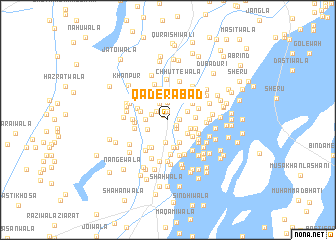 map of Qāderābād