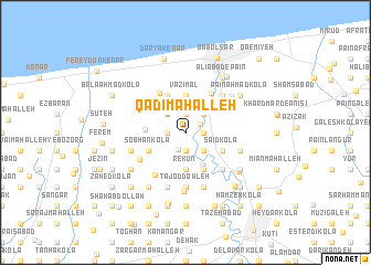 map of Qādī Maḩalleh