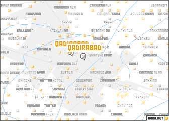 map of Qādirābād