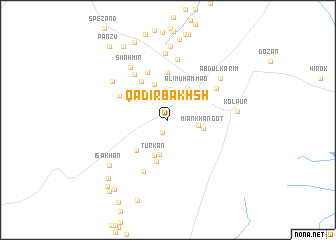 map of Qādir Bakhsh