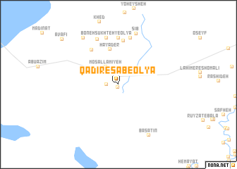 map of Qadīr-e Sab‘-e ‘Olyā