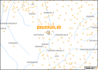 map of Qādirpur Lār