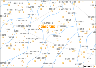 map of Qādir Shāh