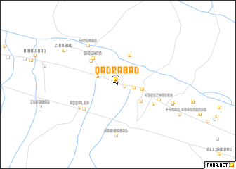 map of Qadrābād