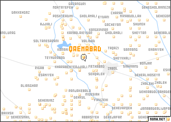 map of Qāʼemābād