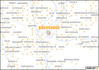 map of Qāʼemshahr