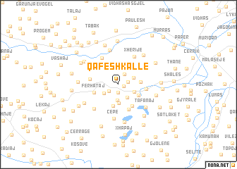 map of Qafëshkallë