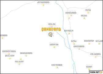 map of Qahāvand