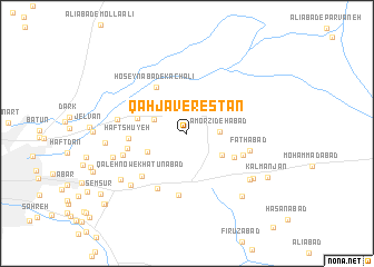 map of Qahjāverestān