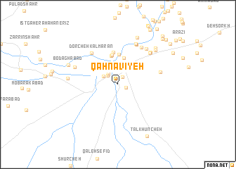 map of Qahnavīyeh