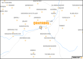 map of Qahrābād