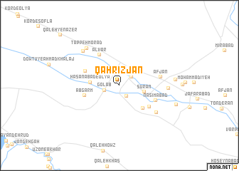 map of Qahrīzjān