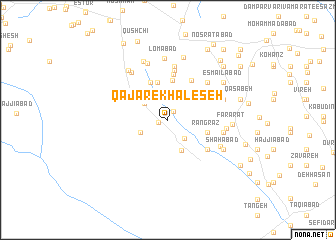 map of Qajar-e Khāleşeh