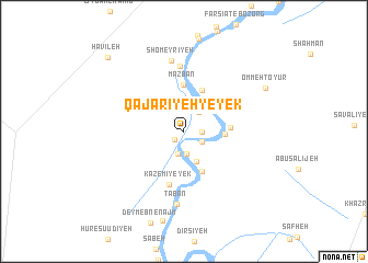 map of Qajarīyeh-ye Yek