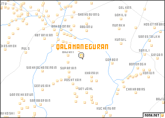 map of Qalamān-e Gūrān