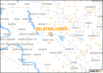 map of Qalatá al Kubrá