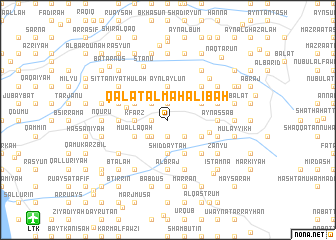 map of Qal‘at al Mahālibah