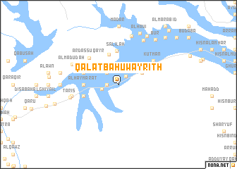 map of Qal‘at Bā Ḩuwayrith