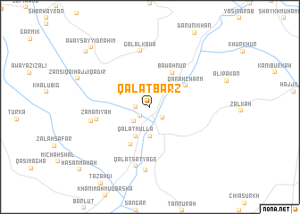 map of Qal‘at Barz