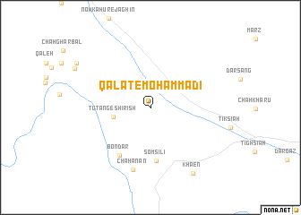 map of Qalāt-e Moḩammadī