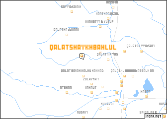 map of Qal‘at Shaykh Bahlūl