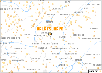 map of Qal‘at Şubaybī