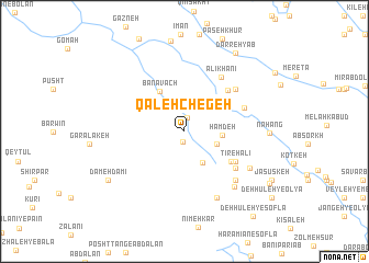 map of Qal‘eh Chegeh