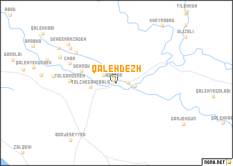 map of Qal‘eh Dezh