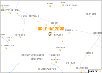 map of Qal‘eh Dozdān