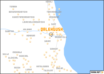 map of Qal‘eh Dūsh