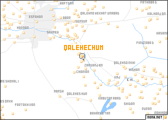 map of Qal‘eh-e Chūm