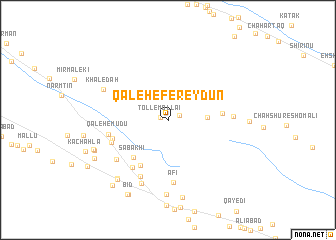 map of Qal‘eh-e Fereydūn