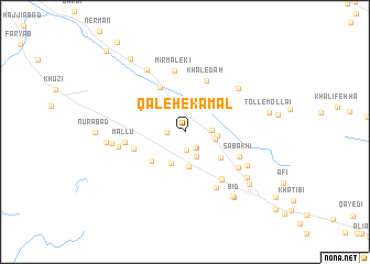 map of Qal‘eh-e Kamāl