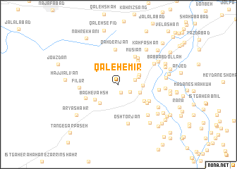 map of Qal‘eh-e Mīr