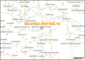 map of Qal‘eh Gelīneh-ye ‘Olyā