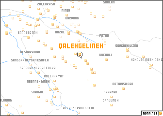 map of Qal‘eh Gelīneh