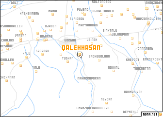 map of Qal‘eh Ḩasan