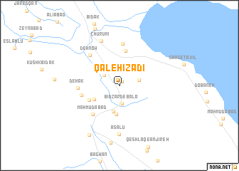 map of Qal‘eh Īzadī