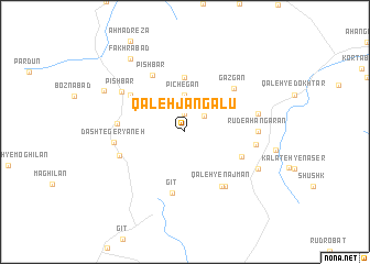 map of Qal‘eh Jangalū